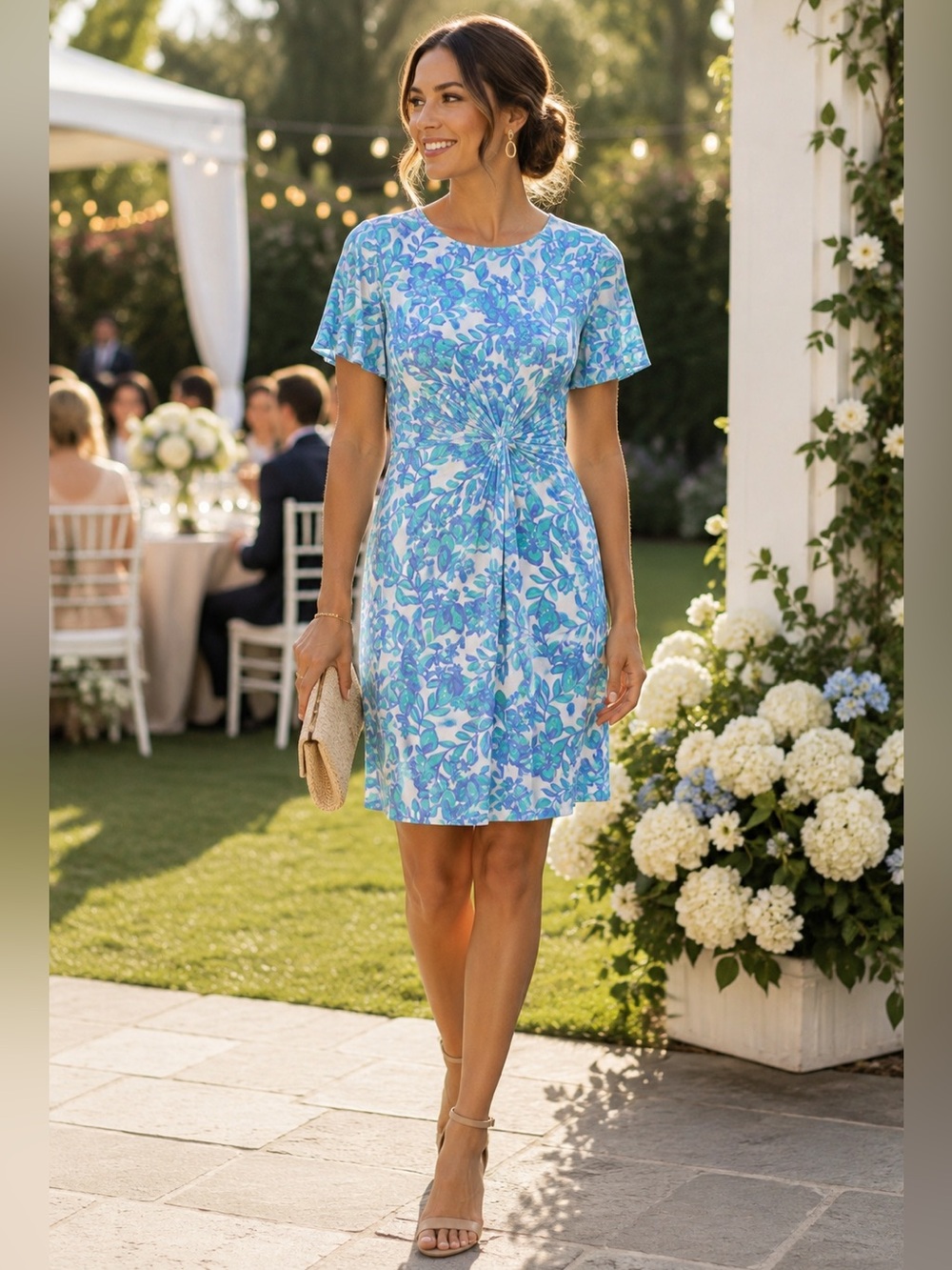 Lilly Pulitzer NWT M Jacaranda Blue Simply the Zest Twist Front Jersey Dress